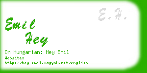 emil hey business card